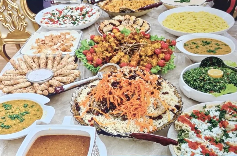 Balkh Afghan Kitchen’s own catering spread, with rice, kebabs, salads and traditional dishes